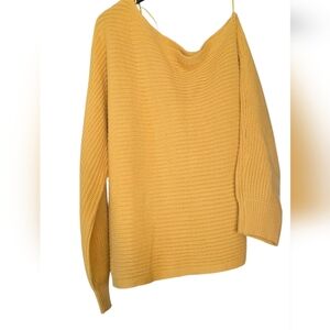 Gianni Bini Mustard Off-the-Shoulder Sweater